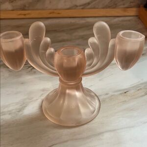 Vintage Art Deco 1940’s Glass Taper Holder